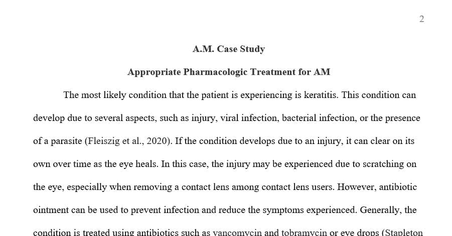 AM is a 22-year-old man presenting to the local emergency department (ED) with acute onset of right eye pain