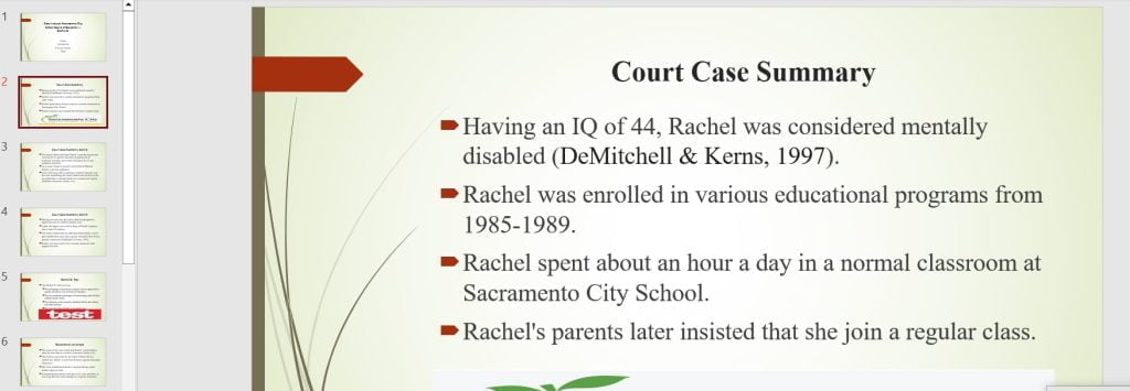  “Where to Evaluate Rachel Holland? Does Least Restrictive Environment Mean No Restrictions?”