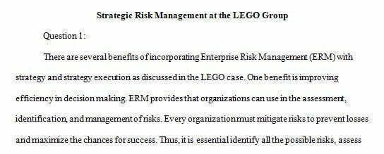 Enterprise Risk Management (ERM) with strategy and strategy execution