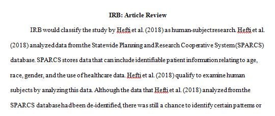 Read the article by Hefti et al. (2018) titled