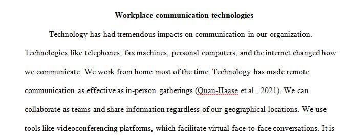 workplace communication technologies