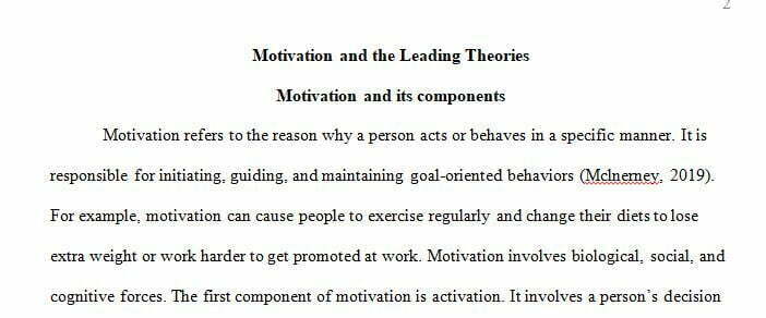 Consider the following:What is motivation?