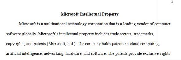 Identify the intellectual property