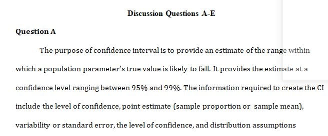 What is the purpose of a confidence interval