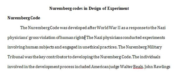 Nuremburg code