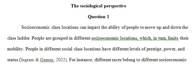 Do socioeconomic class locations impact