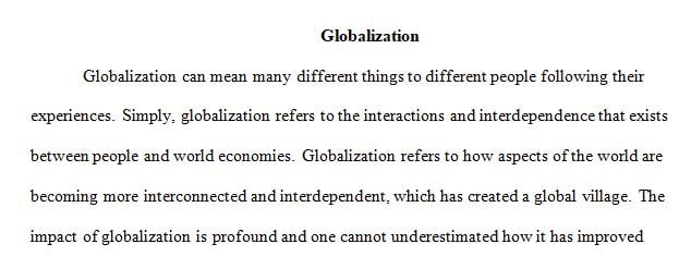 approaches to globalism or globalization