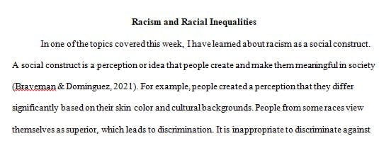 Racism and Racial Inequalities