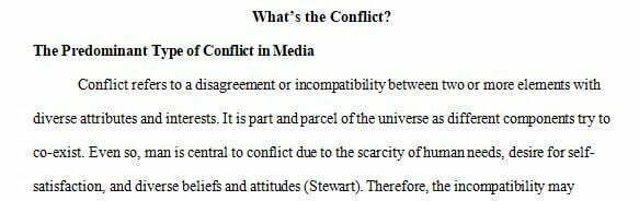 What type of conflict do you mostly see in different types of media?