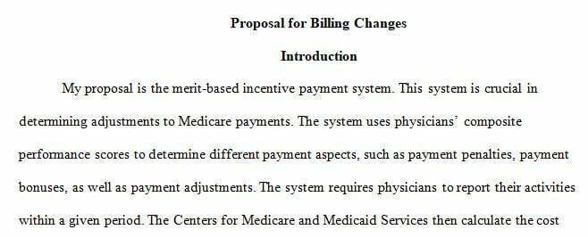 proposal for billing changes