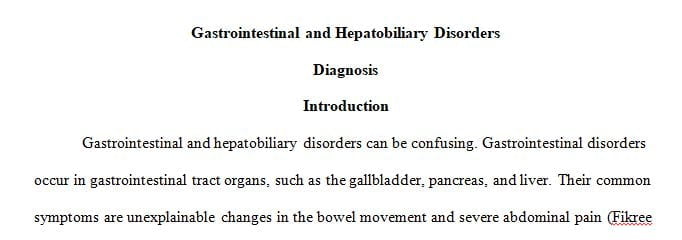 Gastrointestinal (GI) and hepatobiliary disorders