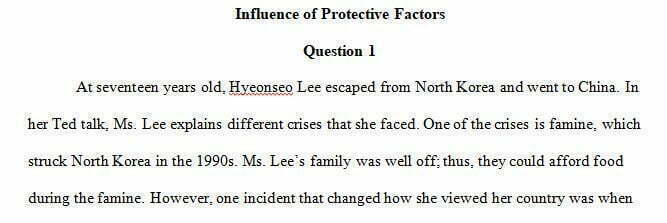 Review the Hyeonseo Lee TED Talk on her journey through crises: