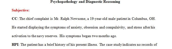 complaint and symptomology to derive your differential diagnosis