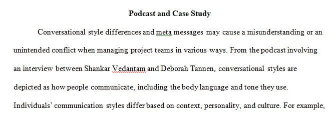 sharing how conversational style differences or meta messages