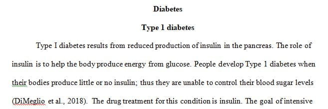 Your Topic: Diabetes and drug therapy/treatment options