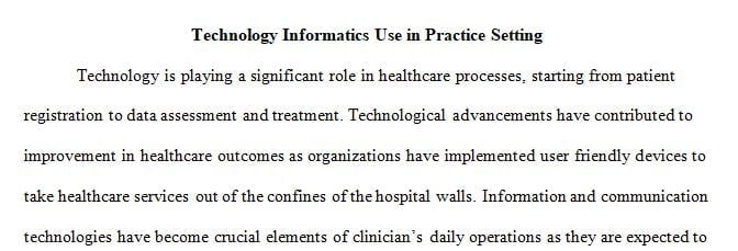 Create a 5-10 minute video that focuses on the technology used at a relevant health care practice setting.