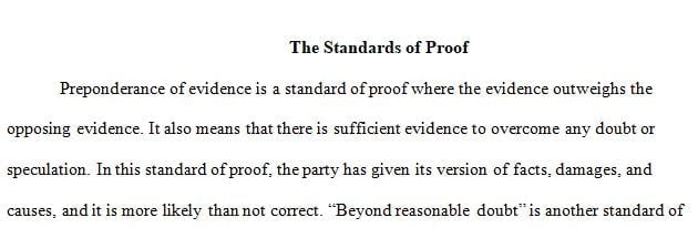 Which of these terms requires a higher standard of proof