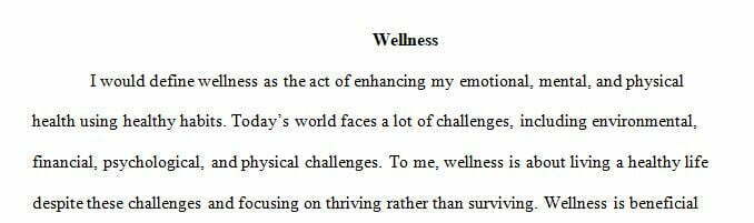 What does wellness mean to you