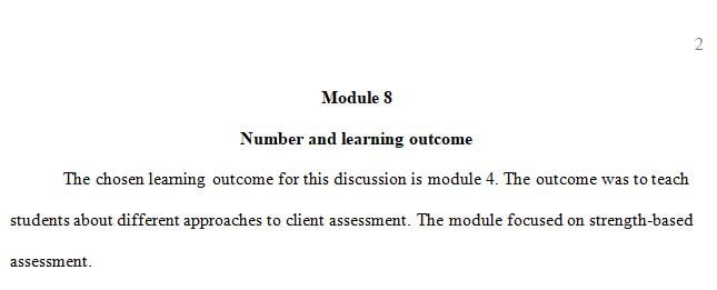 Review the course learning outcomes