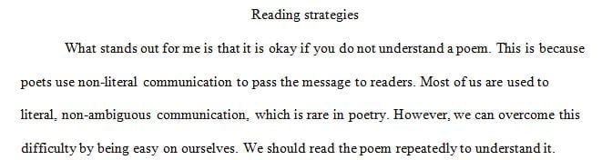 20 Strategies Download Reading a Poem 20 Strategies from The Atlantic Magazine. 