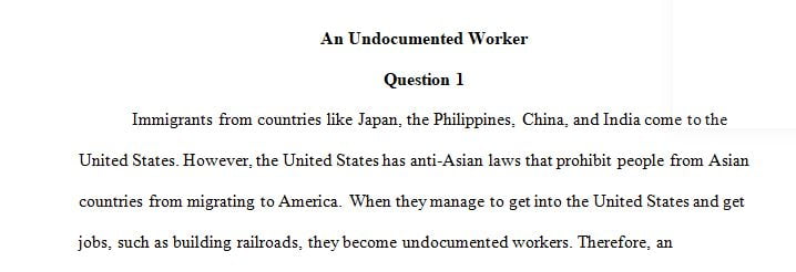 What is an undocumented worker?