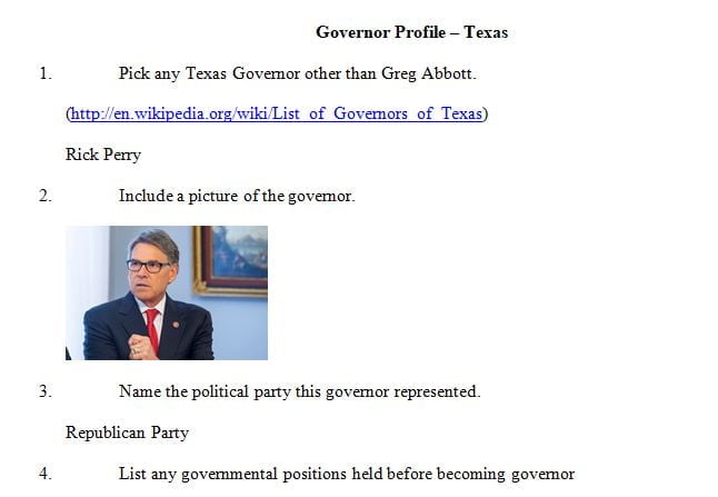 Pick any Texas Governor other than Greg Abbott