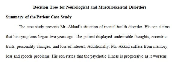 DECISION TREE FOR NEUROLOGICAL AND MUSCULOSKELETAL DISORDERS