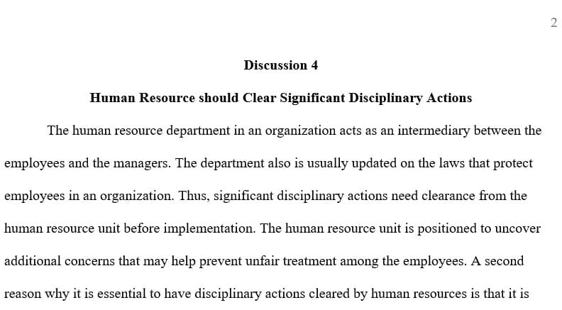 HCA 628 Week 4 Discussion 4