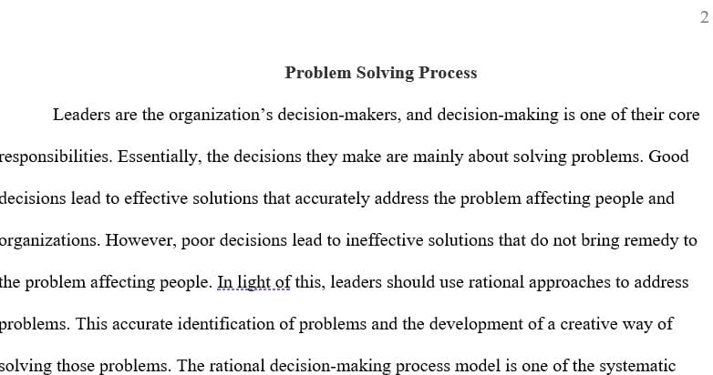 Leaders often act without a thorough understanding of the problem to be solved