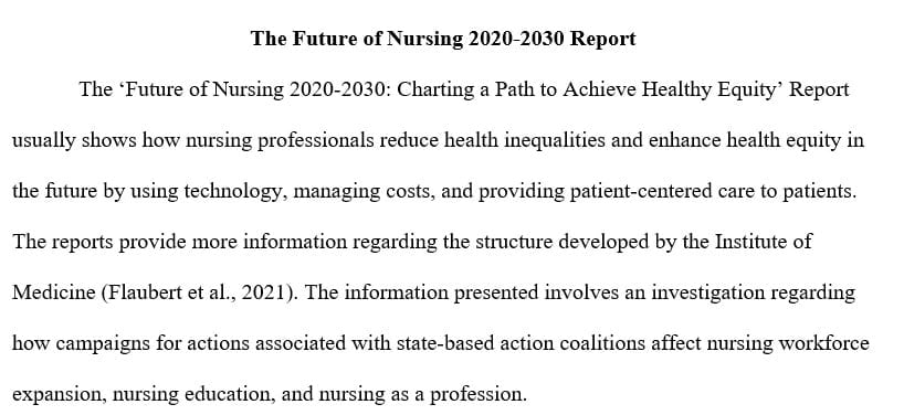 The Future of Nursing 2020-2030