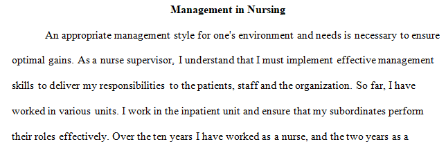 staff nurse or manager.