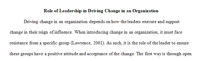 leadership in driving 