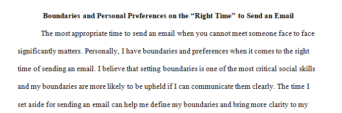 boundaries and personal preferences