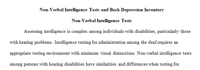 Find a test to assess intelligence