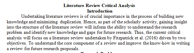 importance of a literature review