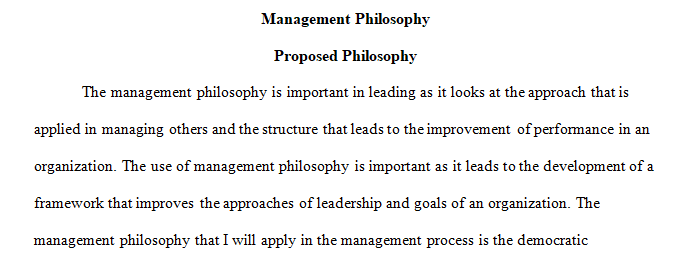 management philosophy