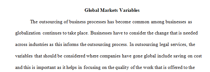 feasibility and effectiveness of outsourcing