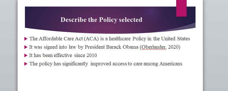 proposed health care policy 