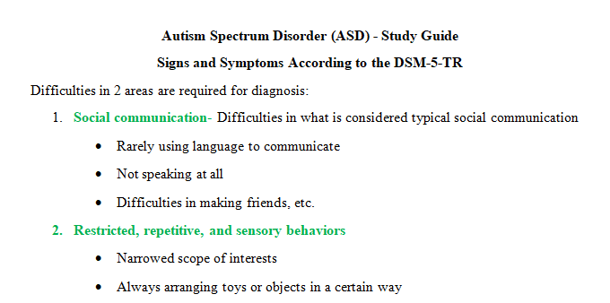 Abnormal brain development 