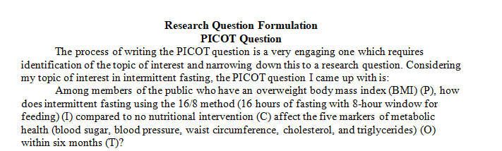 Intermittent Fasting