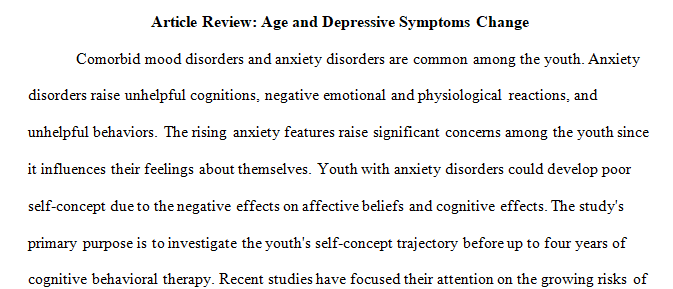 Age and Depressive Symptoms Change