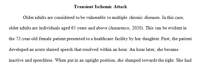 acute onset of slurred speech