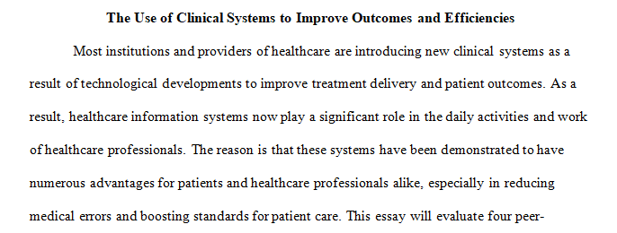 impact of clinical systems