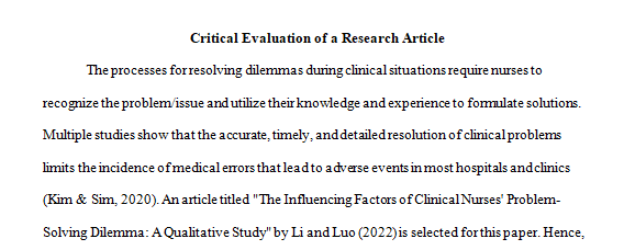 research article focusing