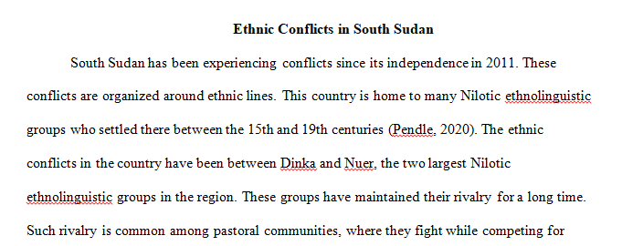 ethnic conflicts