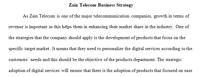 new business model For Zain telecom 