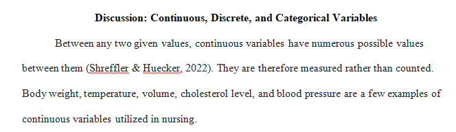 categorical variables