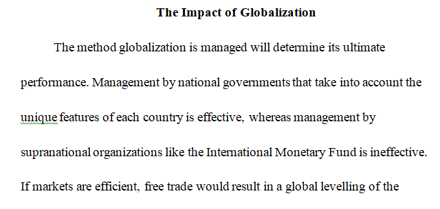 impact of globalization