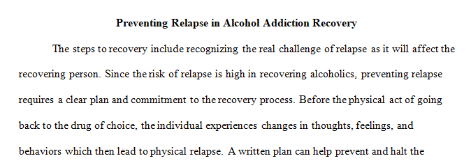 Relapse prevention