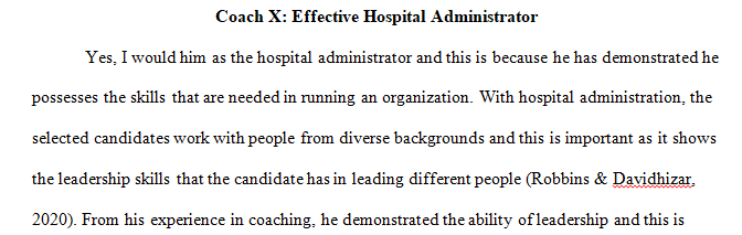 Effective Hospital Administrator